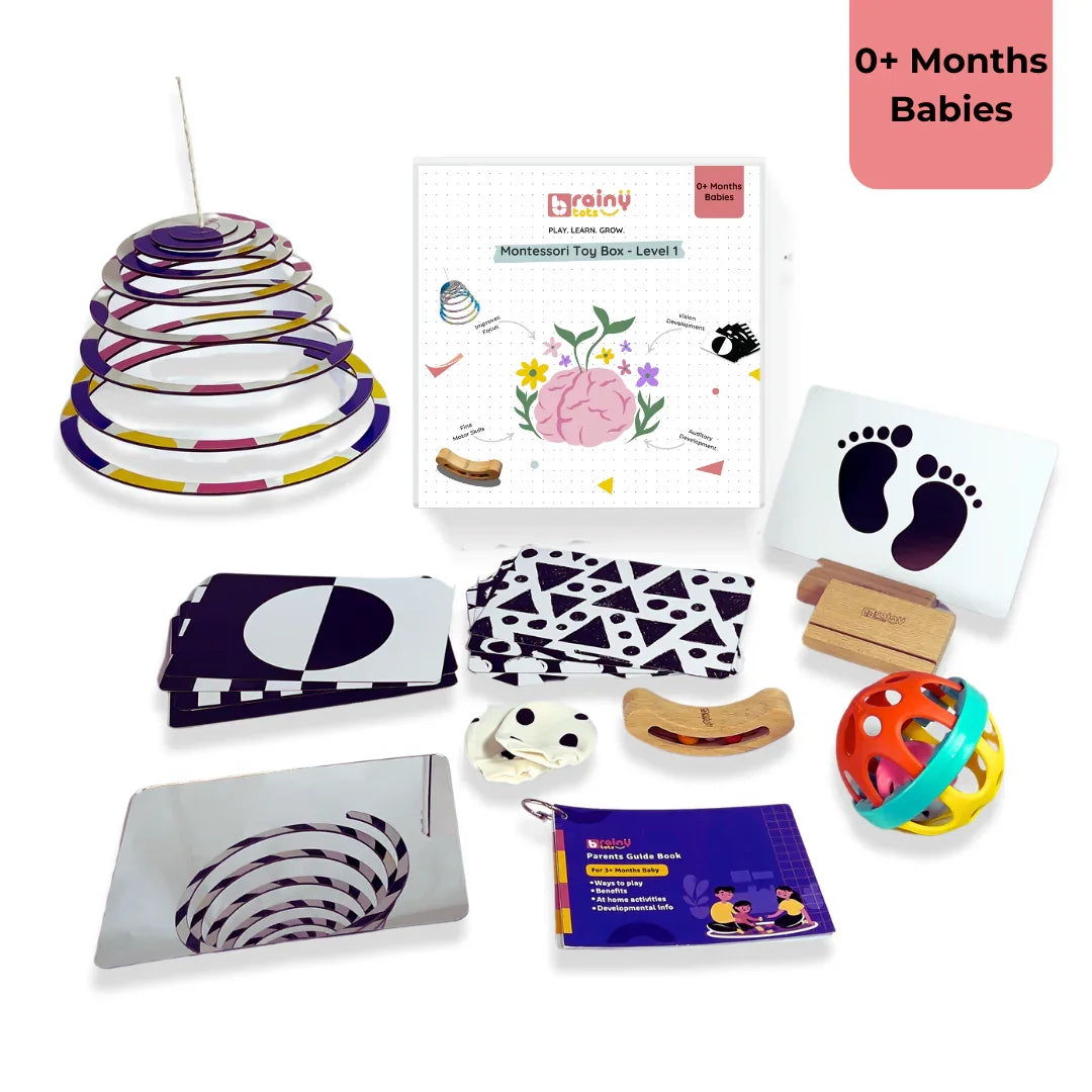 Newborn Baby Toys Gift Set (0-4 Months) | Montessori Toy Box | BrainyTots