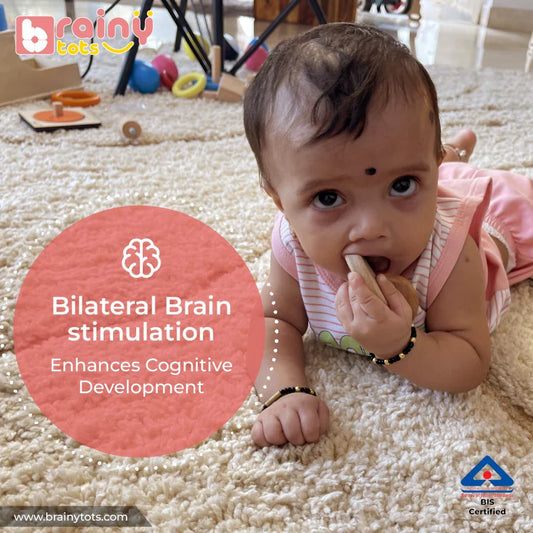 Interlocking Discs Neem Teether - Montessori Grasp, Roll & Teething Toy