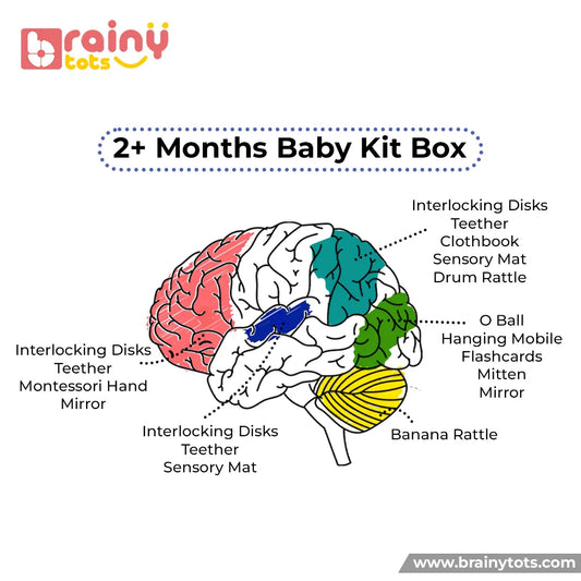 Montessori Baby Toy Box (2-6 Months) | 8-Piece Sensory Development Kit