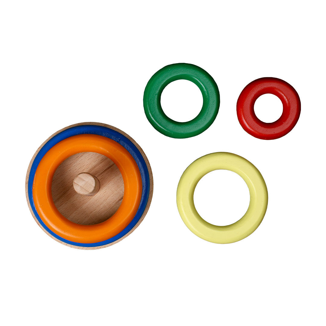Elevate your baby's playtime with our Ring Stacker. Designed to promote hand-eye coordination, color recognition, and problem-solving skills, this vibrant toy offers endless fun and learning. Crafted from safe materials, it's perfect for teething relief and sensory exploration. Discover the joy of developmental play at BrainyTots.com.