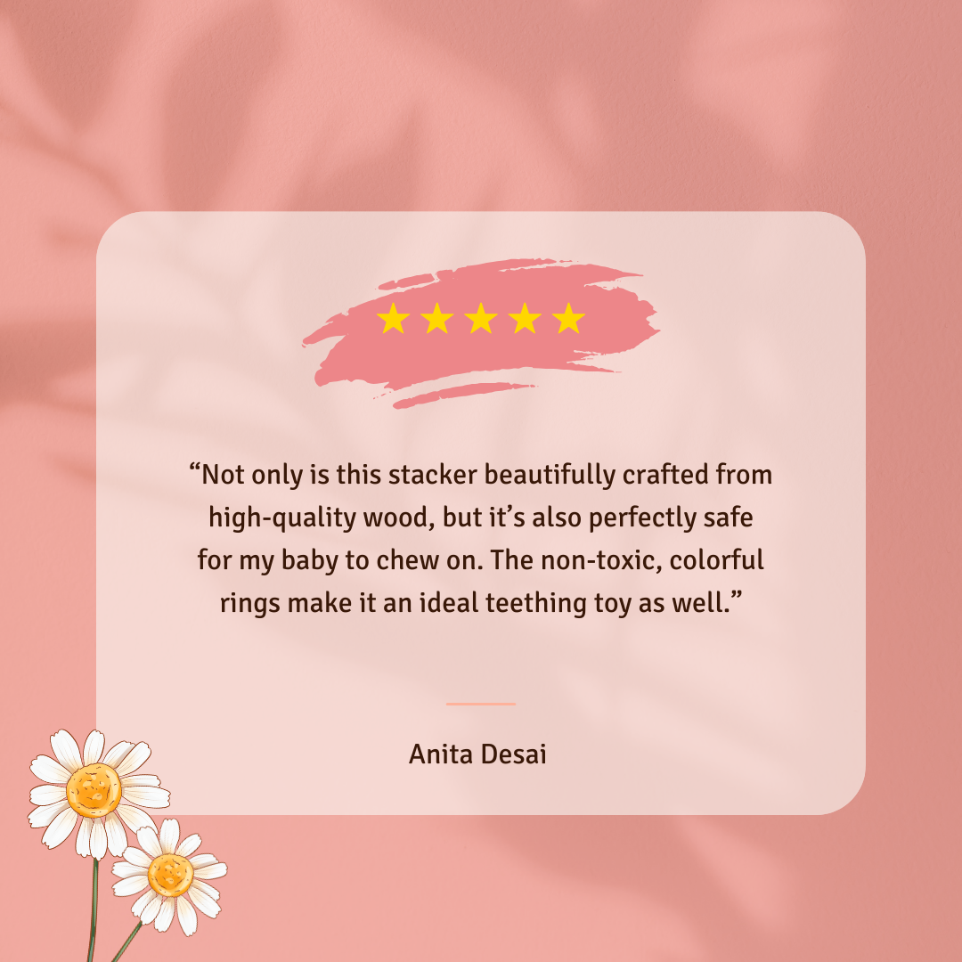 Experience the joy of parenthood through the testimonials of fellow parents who have witnessed the developmental benefits of our Ring Stacker. Hear firsthand accounts of how this engaging toy has fostered their baby's cognitive skills, hand-eye coordination, and sensory exploration. Join our community of satisfied parents and elevate your baby's playtime with BrainyTots.com.