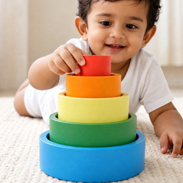 Montessori Nesting Bowls - Stacking Toys for Babies 6-36 Months