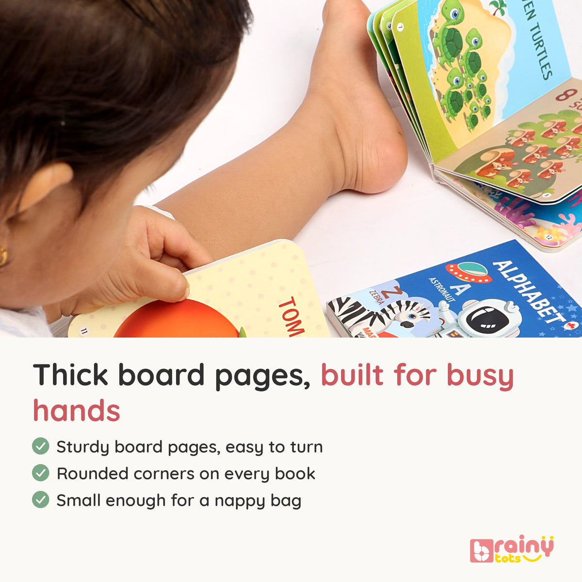 Board Books – First Words & Picture Reading Set for Babies