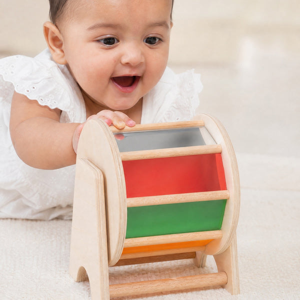 Rainbow Spinning Wheel – Cause & Effect Discovery Toy (Montessori Inspired)