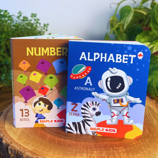 Board Books Set of 2 - Baby Books for 3+ Months | High Contrast First Books for Infants