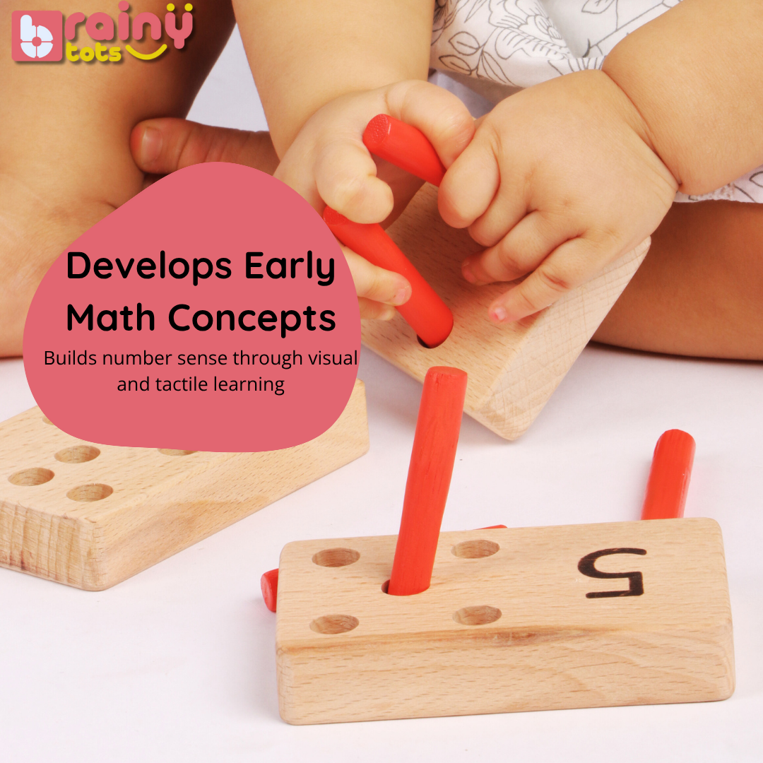 Numbers Peg Board for Kids 1 - 5 Years Old