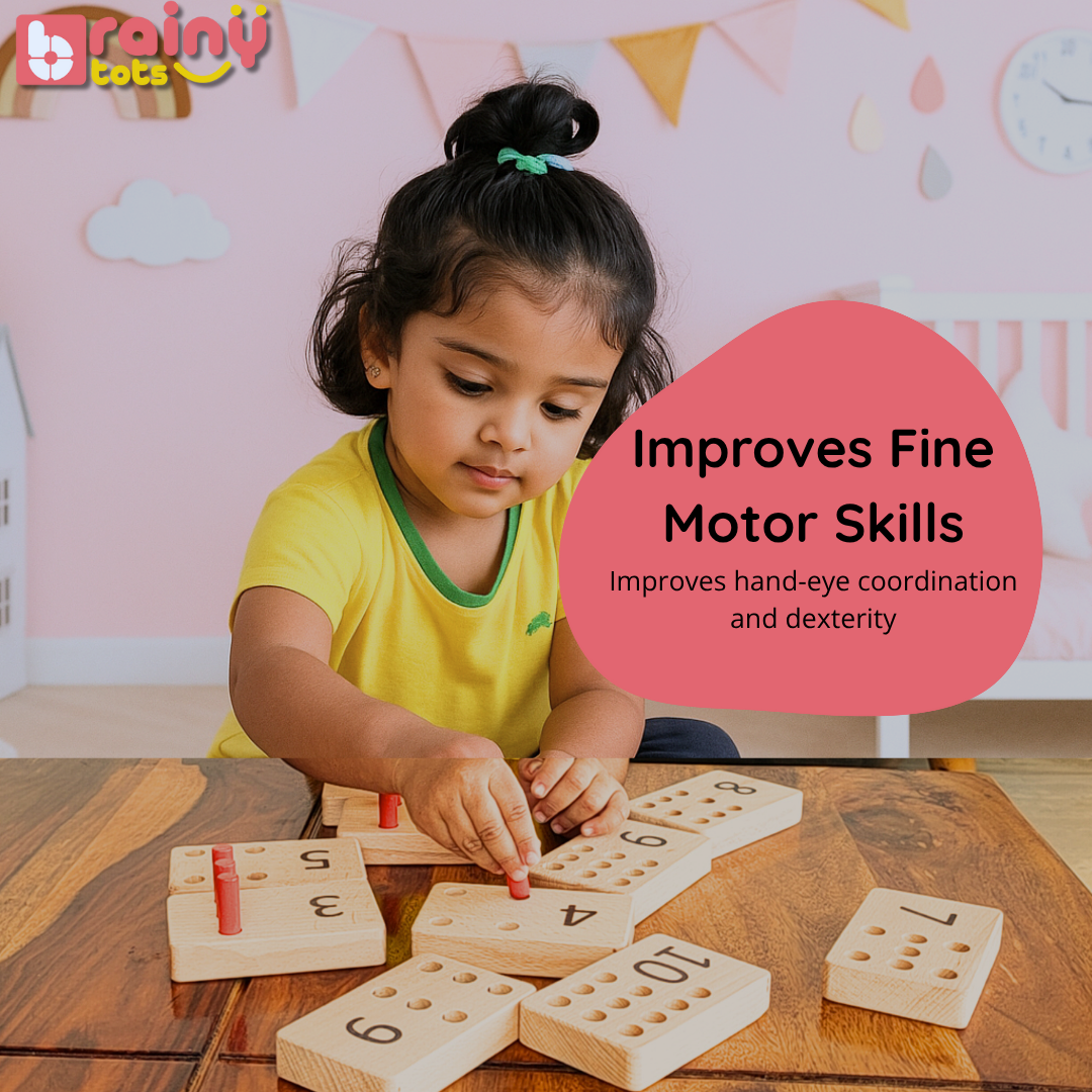 Numbers Peg Board for Kids 1 - 5 Years Old