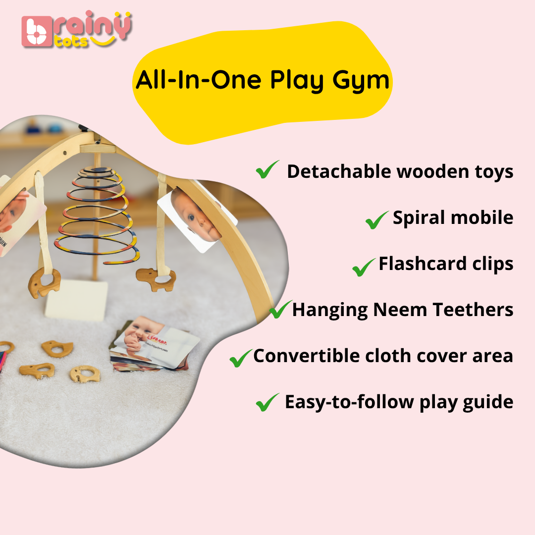 Wooden Play Gym - For 0 to 12 Months Old