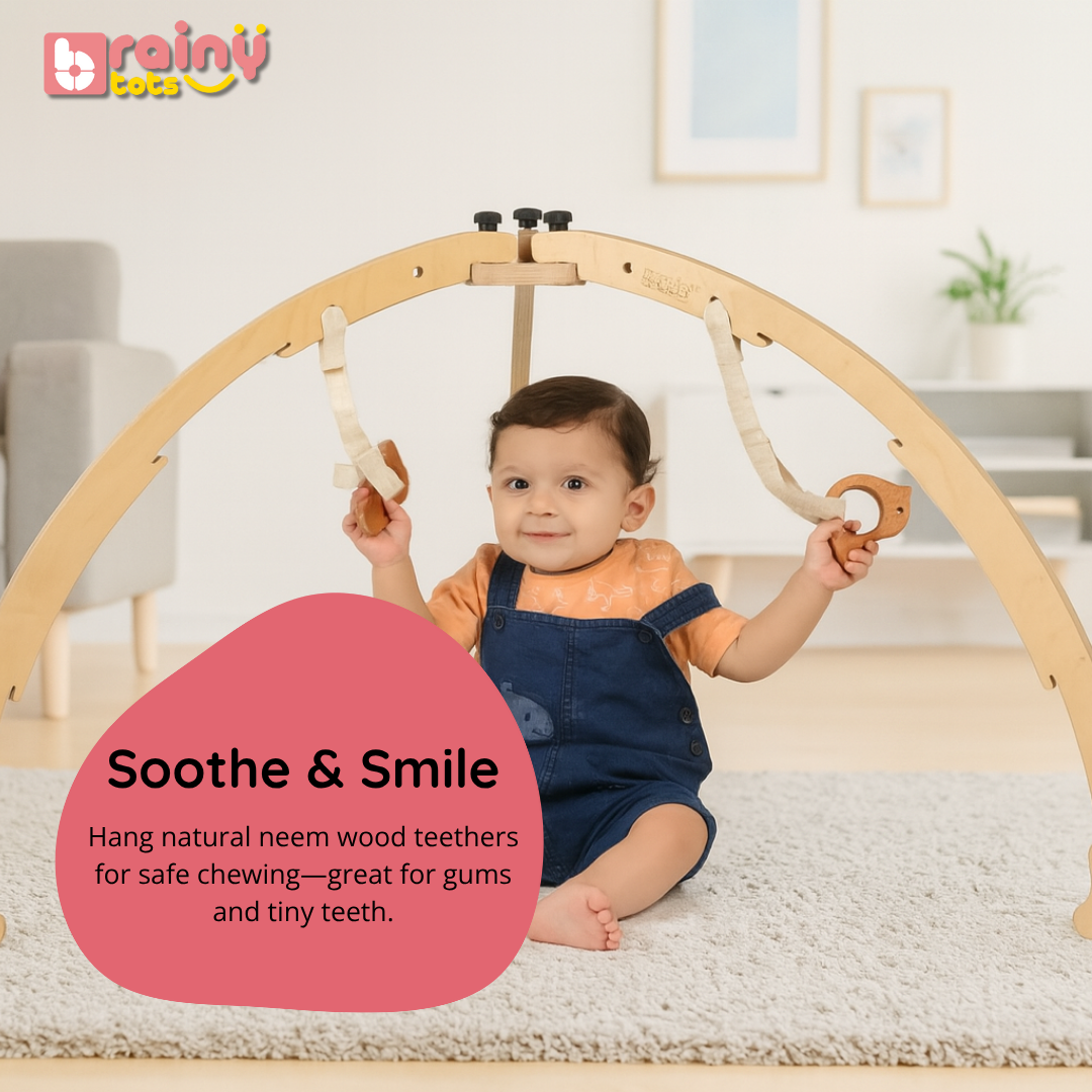 Wooden Play Gym - For 0 to 12 Months Old