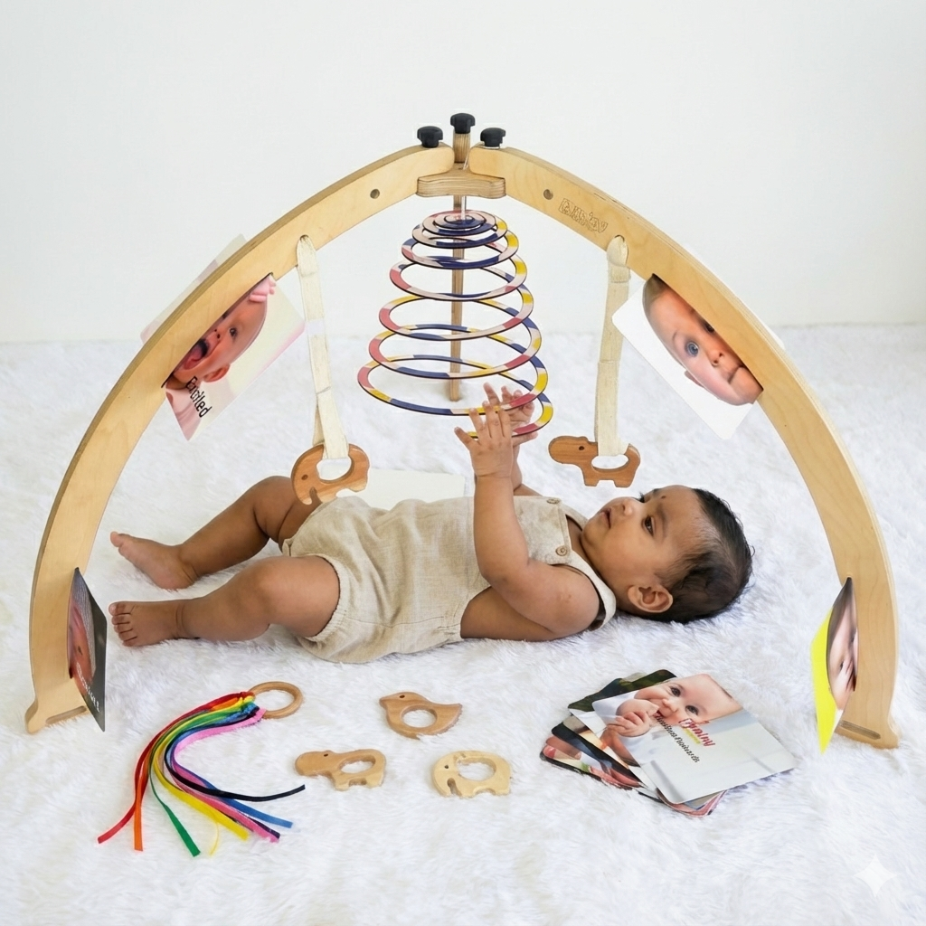 Which play gym attachments to hang, and when