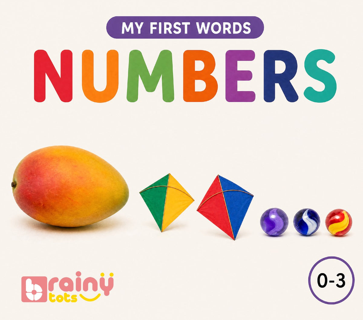 My First Words: Numbers, small board book in English and Hindi