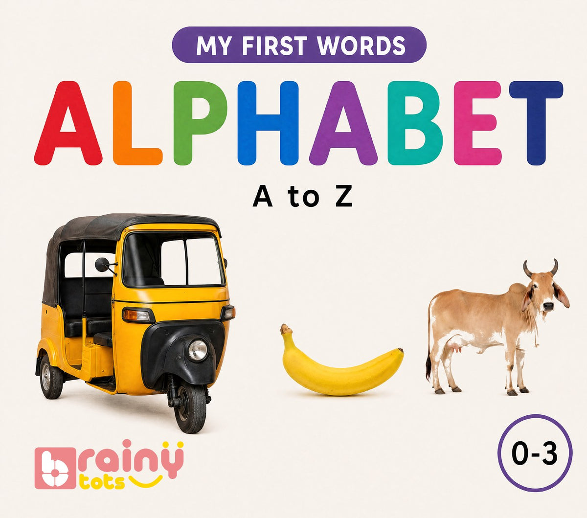 My First Words: Alphabet, small board book in English and Hindi