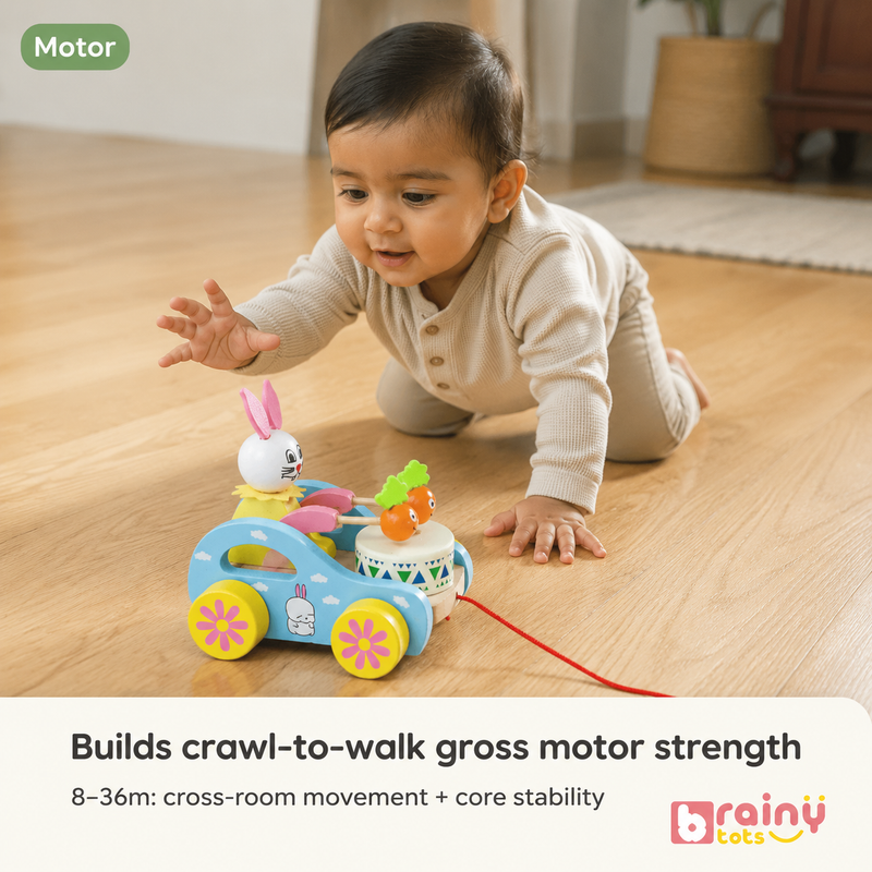 Builds crawl-to-walk gross motor strength