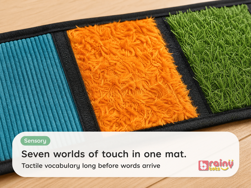Seven worlds of touch in one mat.