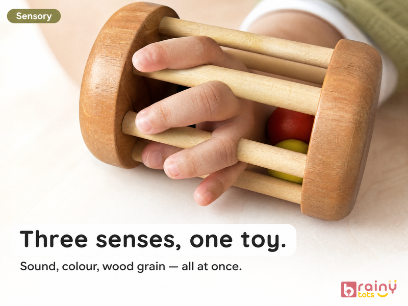 Three senses, one toy.