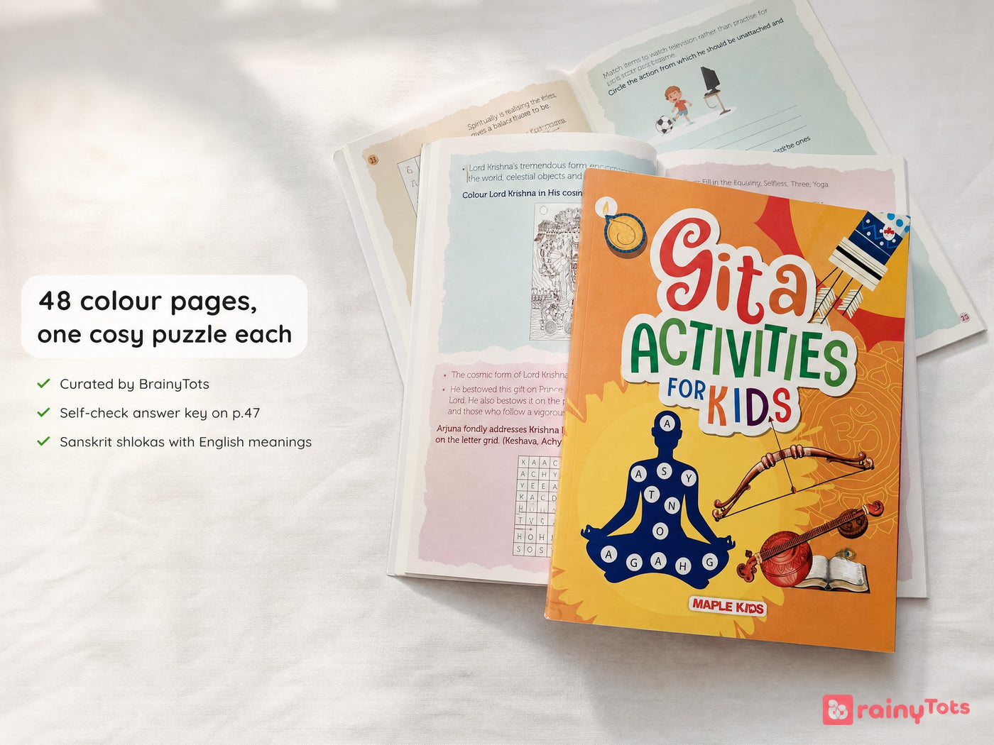 48 colour pages, one cosy puzzle each