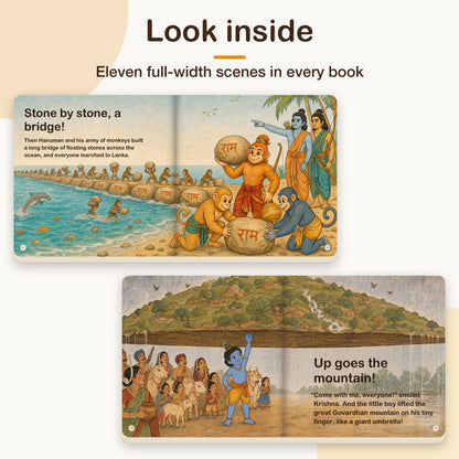 Mythology Stories – Values & Culture Storybook Set - Set of 4 | Ganesha, Rama, Krishna, Hanuman | Hindu Gods Stories for Kids 0-5 Years