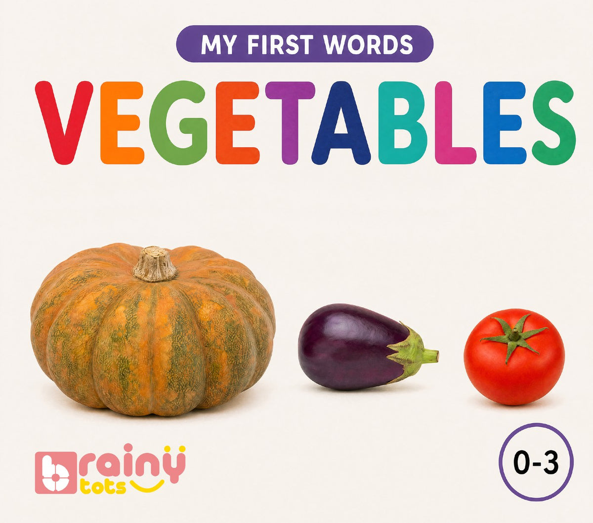 My First Words: Vegetables, small board book in English and Hindi