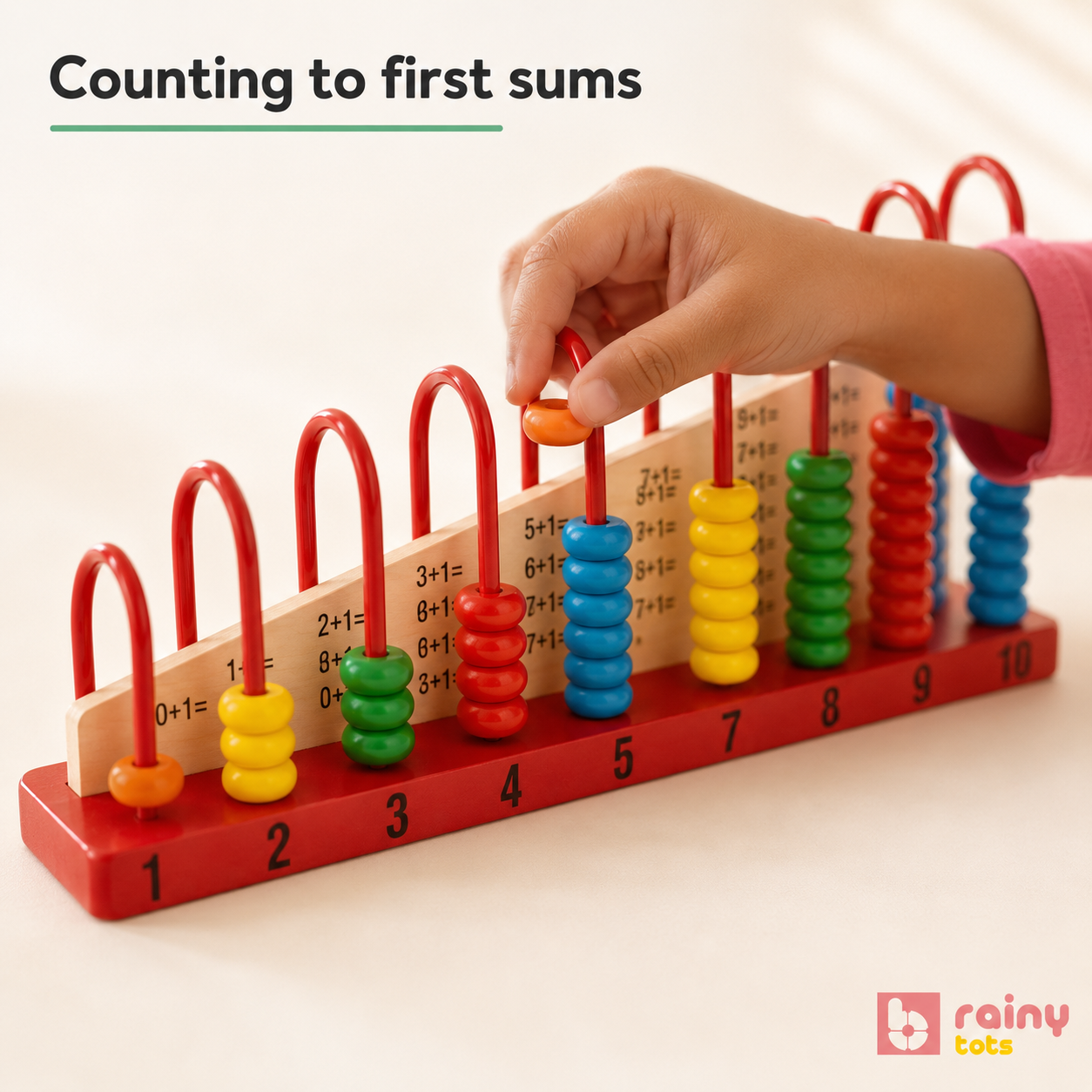 BrainyTots Preschool Prep Combo for Kids 3-7 – Wooden Spelling Game + Counting Frame Abacus (1–10)
