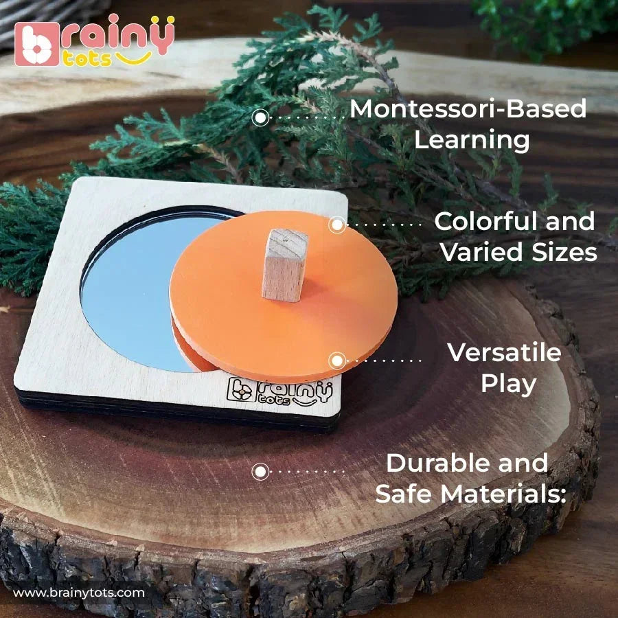 Wooden Shape Puzzle Set - Montessori Shape Sorting Toy for 1 Year Old