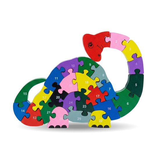 Jumbo Wooden Puzzles - Dual Sided Learning of Alphabet and Numbers