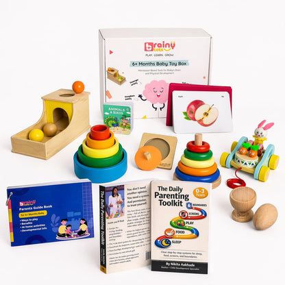 Problem Solver Kit for 6 Months to 2 Years | Parenting Guide Book + Problem Solving Toy Set | Object Permanence, Shape Sorting, Spatial Reasoning | Montessori Cognitive Development