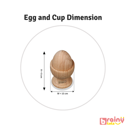 Discover the dimensions of our Egg and Cup Montessori Toy, crafted to enhance early childhood development. Explore Brainytots for detailed specifications and unlock the potential for enriching learning experiences.