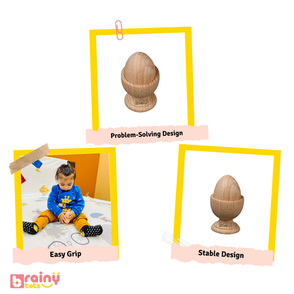 Uncover the unique features of our Egg and Cup Montessori Puzzle, designed to stimulate cognitive development and problem-solving skills in children. Dive into Brainytots for a comprehensive overview of its benefits and educational value.