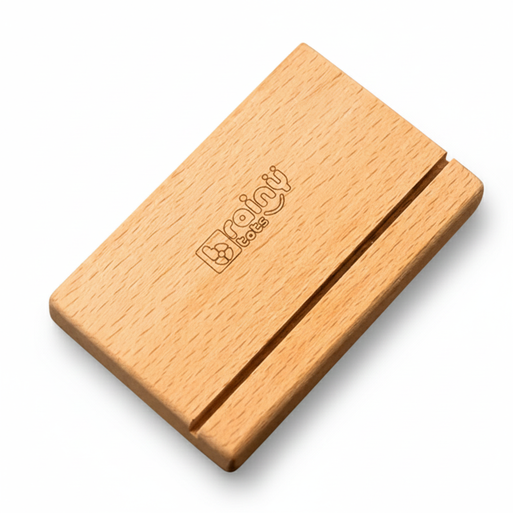 Montessori Flashcards Stand – Hands-Free Tummy Time Helper for High Contrast flashcard | Wooden Montessori Baby 0-6 Months