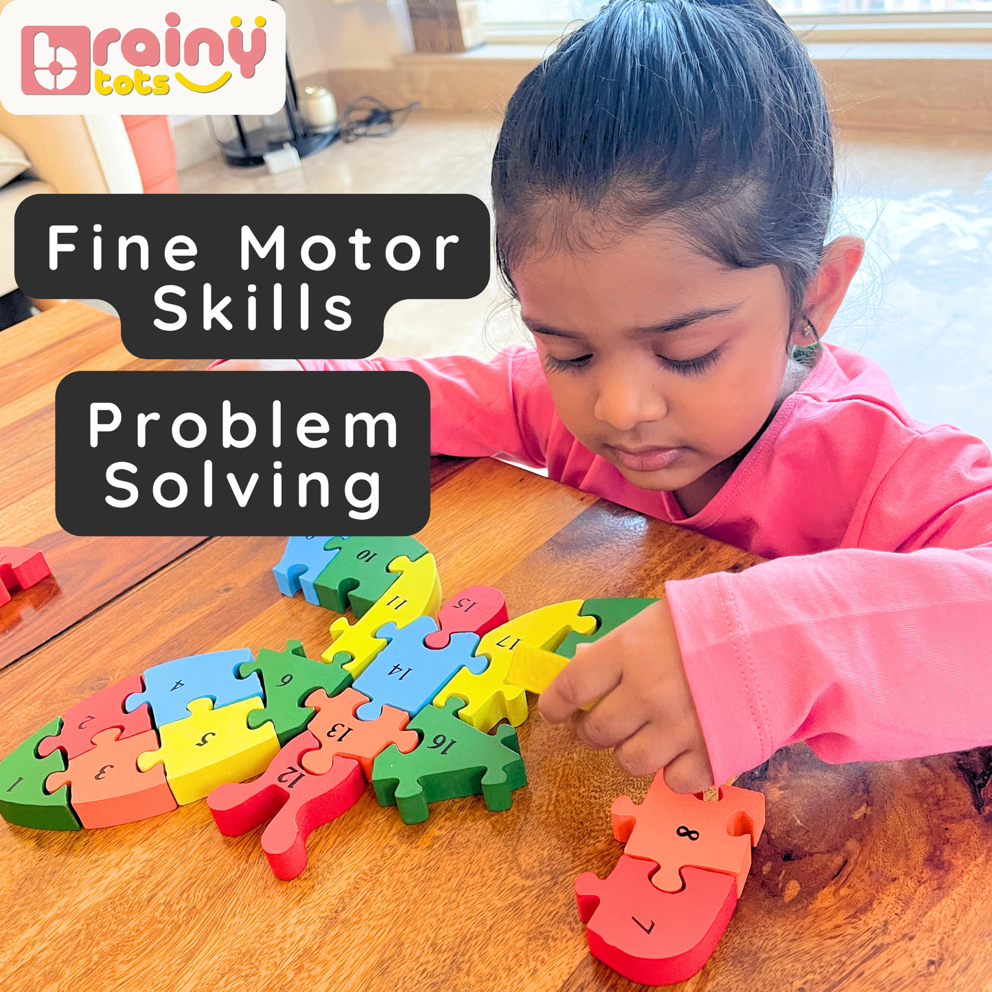 Jumbo Wooden Puzzles - Dual Sided Learning of Alphabet and Numbers