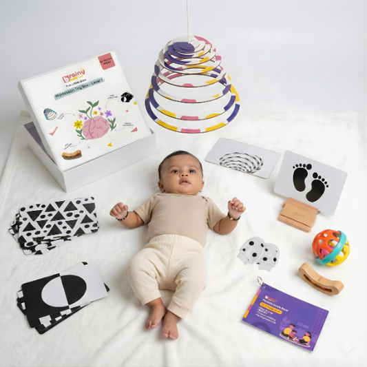 Newborn Baby Toys Gift Set (0-4 Months) | Montessori Toy Box | BrainyTots