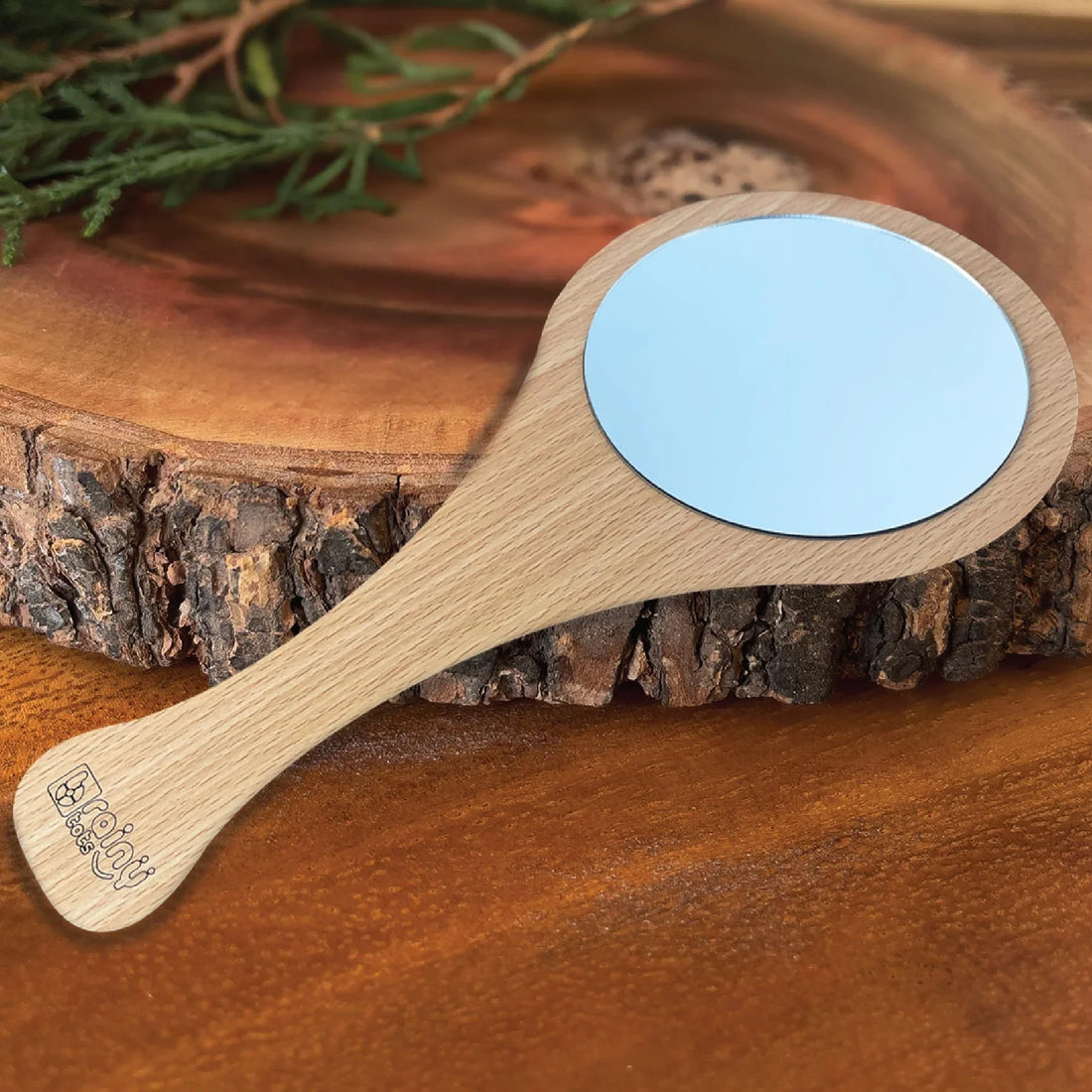 Montessori Hand Mirror - Self-Discovery & Tummy Time Helper - Baby Tummy Time Mirror for Infants (2-12 Months)
