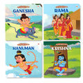 Mythology Stories – Values & Culture Storybook Set - Set of 4 | Ganesha, Rama, Krishna, Hanuman | Hindu Gods Stories for Kids 1-4 Years