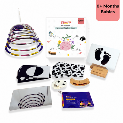 Newborn Baby Toys Gift Set (0-4 Months) | Montessori Toy Box | BrainyTots
