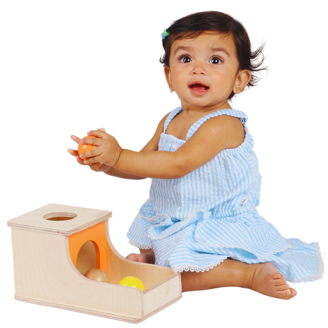 Object Permanence Box with 3 Balls