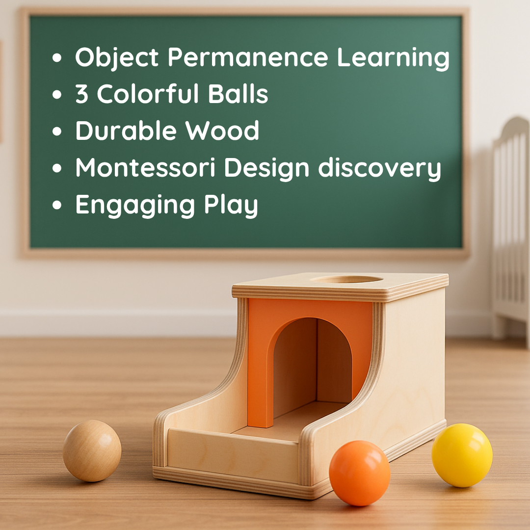 Object Permanence Box with 3 Balls