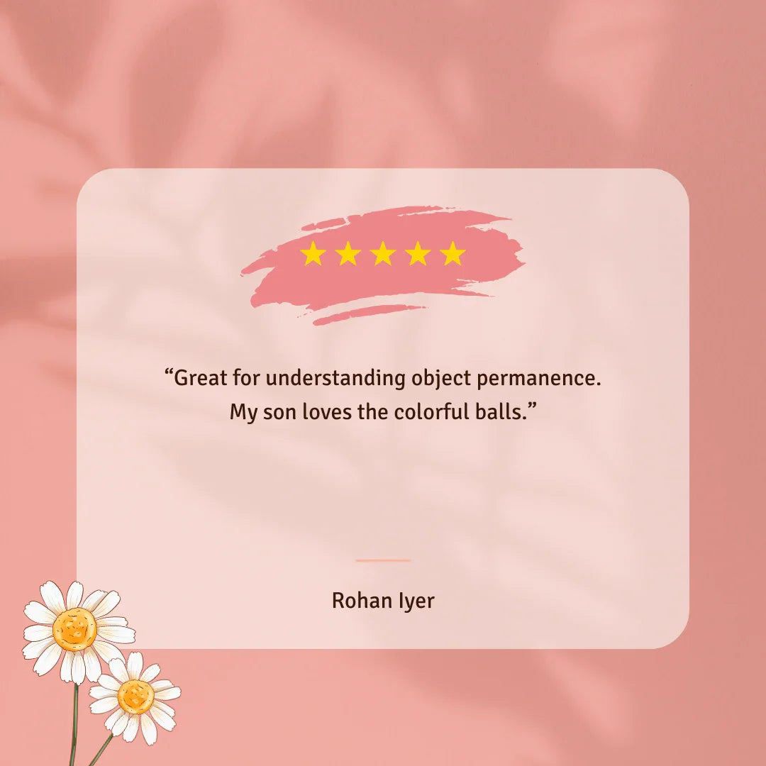 Discover the delight of parents through testimonials about our Object Permanence Box. Hear how this simple yet engaging toy has sparked joy and curiosity in babies, fostering their understanding of object permanence while providing hours of interactive play. Join our community of satisfied parents and elevate your baby's learning experience with BrainyTots.com.