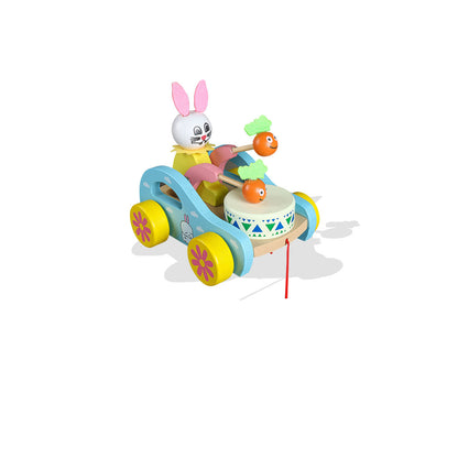 Discover the charm of our Pull Toy in this image, featuring a colorful and engaging design that encourages toddlers to walk and explore, enhancing motor skills and physical development through playful interaction.