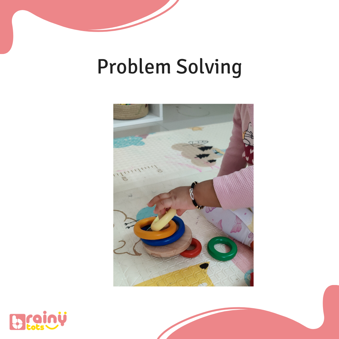 Encourage problem-solving skills in your baby with our Ring Stacker. As they explore the different sizes and shapes of the rings, they'll learn to problem-solve by figuring out how to stack them in the correct order. Foster cognitive development and critical thinking through play with BrainyTots.com.