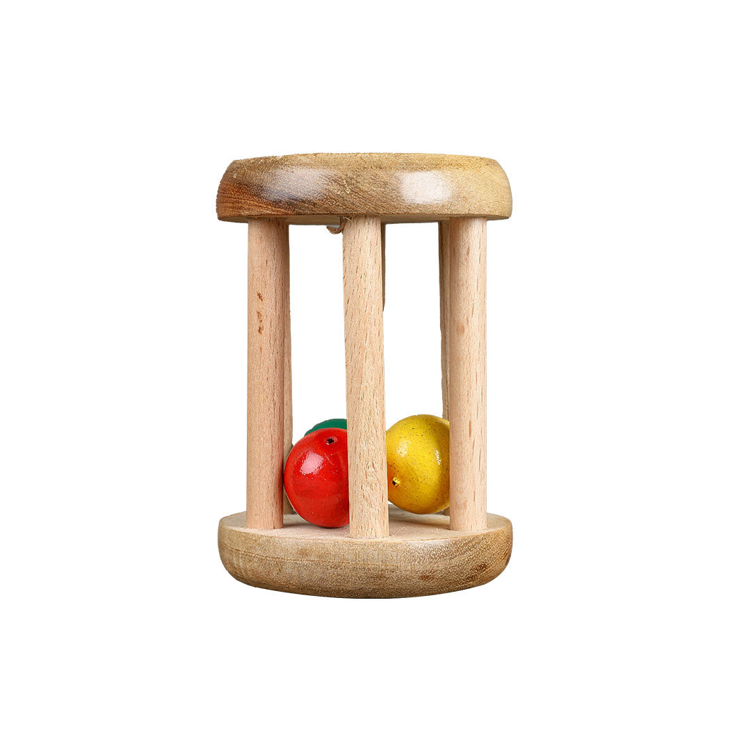 Engage your little one's senses with our Rolling Drum Rattle, a delightful toy designed to encourage exploration and auditory stimulation. Discover the joy of rhythmic play as your baby delights in the sounds and movements of this classic toy. Elevate playtime with BrainyTots.com.