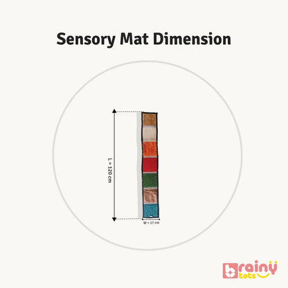 Discover the dimensions of our Sensory Texture Mat, crafted to stimulate your baby's senses and enhance early development. Explore the perfect size for your infant's play area, fostering tactile exploration and cognitive growth. Find the ideal dimensions for your little one's developmental journey at BrainyTots.com.