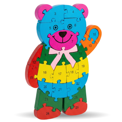 Jumbo Wooden Puzzles - Dual Sided Learning of Alphabet and Numbers