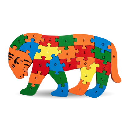 Jumbo Wooden Puzzles - Dual Sided Learning of Alphabet and Numbers