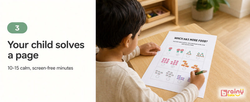 Your child solves a page