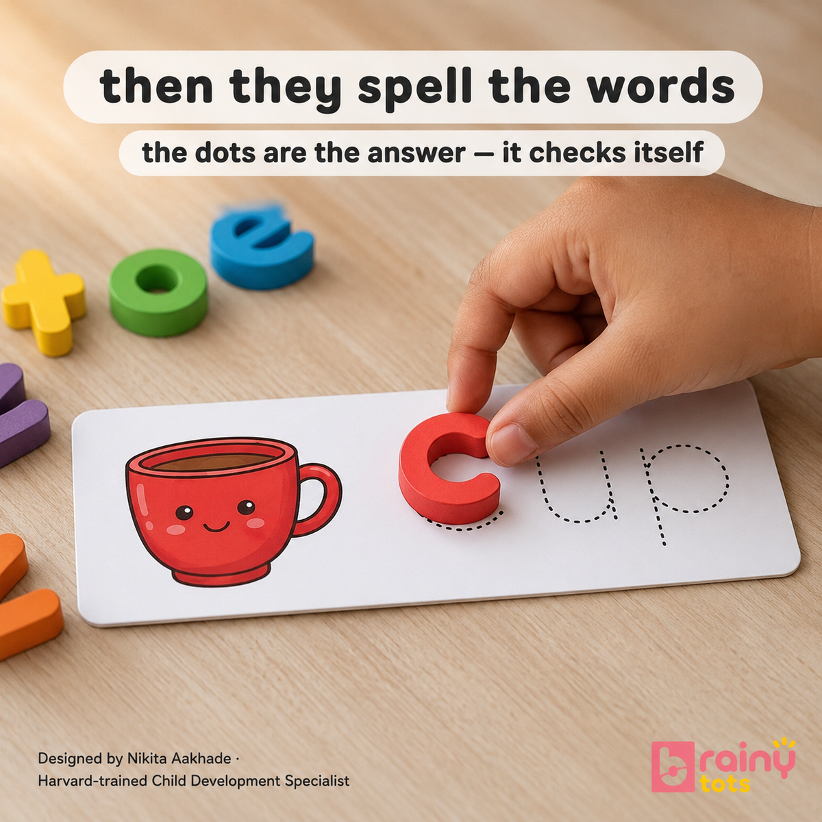 BrainyTots alphabet tracing workbooks featuring Capital A–Z and Small a–z letters with dotted guides and four-line writing grids.