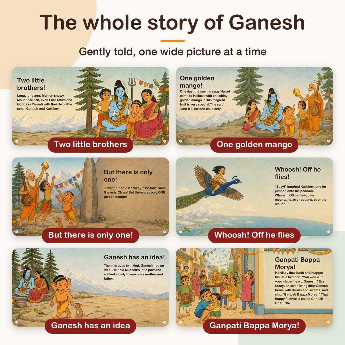 My First Book of Gods: Ganesh – The Wisest Little One, board book for kids 1–5 years: the whole story