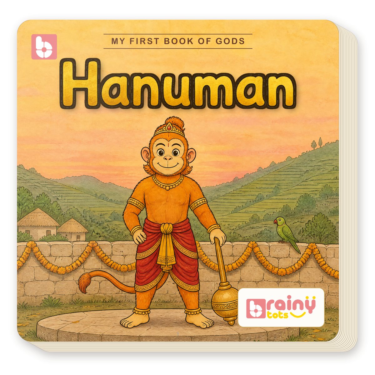 My First Book of Gods: Hanuman – Small Monkey, Big Heart, board book for kids 1–5 years: cover