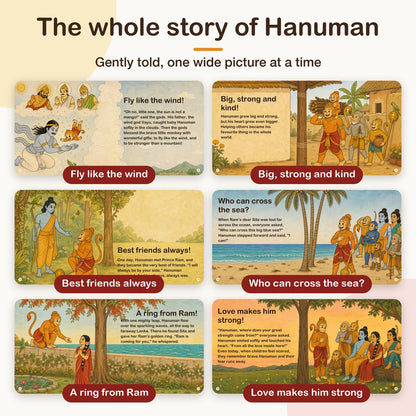 My First Book of Gods: Hanuman – Small Monkey, Big Heart, board book for kids 1–5 years: the whole story