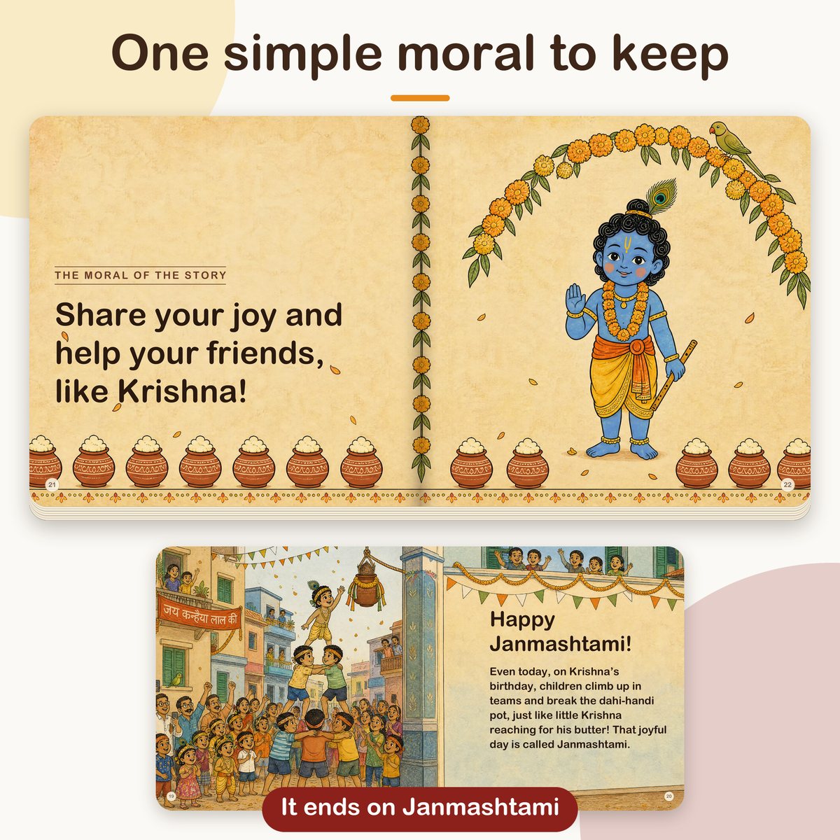 My First Book of Gods: Krishna – The Little Butter Thief, board book for kids 1–5 years: the moral