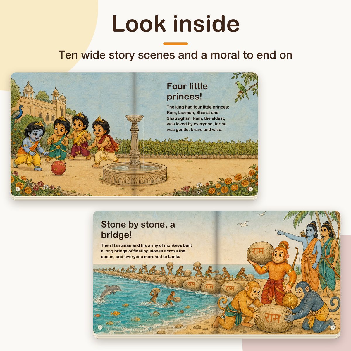 My First Book of Gods: Ram – The Prince Who Kept His Promise, board book for kids 1–5 years: look inside
